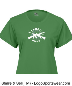 LPRGC green womans B-Core T shirt with logo and flag Design Zoom